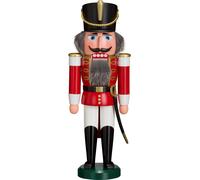 German nutcracker hussar red, height 37 cm / 15 inch, original Erzgebirge by ...
