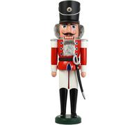 German nutcracker hussar red, height 60 cm / 24 inch, original Erzgebirge by ...