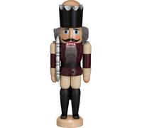 German nutcracker King ash-tree aubergine, height 29 cm / 11 inch, original E...