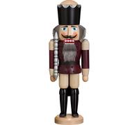 German nutcracker King ash-tree aubergine, height 39 cm / 15 in.. SV 11211/7 NEW