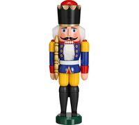 German nutcracker King blue, height 29 cm / 11 inch, original Erzgebirge by S...