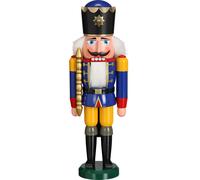 German nutcracker King blue, height 39 cm / 15 inch, original Erzgebirge by S...