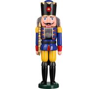 German nutcracker King blue, height 50 cm / 20 inch, original Erzgebirge by S...