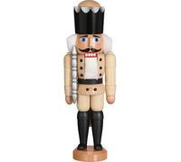 German nutcracker King natural, height 29 cm / 11 inch, original Erzgebirge b...