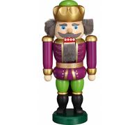 German nutcracker King purple, height 20 cm / 9 inch, original Erzgebirge by ...