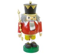 German nutcracker King red, height 19 cm / 8 inch, original Erzgebirge by Ric...