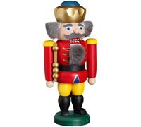 German nutcracker King red, height 20 cm / 8 inch, original Erzgebirge by Sei...