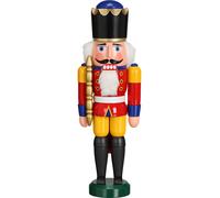 German nutcracker King red, height 29 cm / 11 inch, original Erzgebirge by Se...