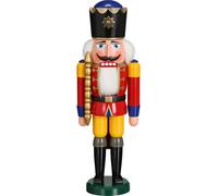 German nutcracker King red, height 39 cm / 15 inch, original Erzgebirge by Se...