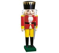 German nutcracker King red, height 46 cm / 18 inch, original Erzgebirge by Ri...