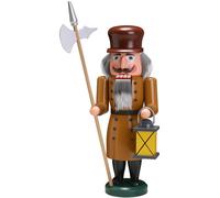 German nutcracker night watchman, height 36 cm / 14 inch, original Erzgebirge...