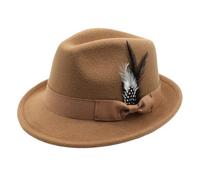 German Oktoberfest Hat for Men Women, Oktoberfest Hats with Feathers Traditional German Bavarian Hat Felt Retro Costume Accessories, Green/Black/Khaki