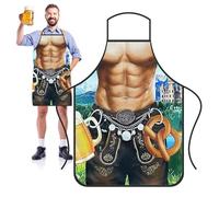 German Oktoberfest Kitchen Apron Bavarian Kitchen Cooking Apron for Beer Festival,Female and Male Beer Festival Bavarian Apron for Kitchen BBQ Baking