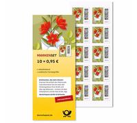 German P0ST 10 x Self-Adhesive Stamps for Standard Letters up to 20 g and Postcards, Includes 10 DIN Long Envelopes