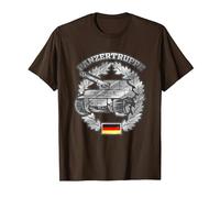 German Panzer Badge - German Army Tank T-Shirt, Men, Brown, X-Large