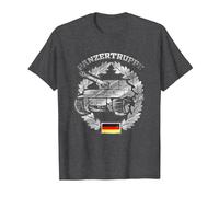 German Panzer Badge - German Army Tank T-Shirt, Men, Dark Heather Grey, 4X-Large