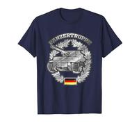 German Panzer Badge - German Army Tank T-Shirt, Men, Navy Blue, Large