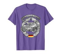 German Panzer Badge - German Army Tank T-Shirt, Men, Purple Heather, 3X-Large
