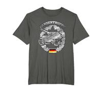 German Panzer Badge - German Army Tank T-Shirt, Men's Big and Tall, Asphalt Grey, 3X Tall
