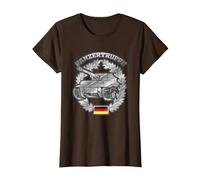 German Panzer Badge - German Army Tank T-Shirt, Women, Brown, Large