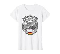 German Panzer Badge - German Army Tank T-Shirt, Women, White, Medium