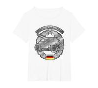 German Panzer Badge - German Army Tank T-Shirt, Women's Plus, White, 6X