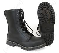 German Army Paratrooper Combat Black Mens Leather BW Cadet Military Boots