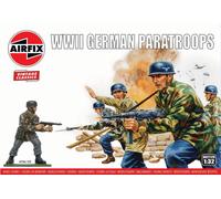 Airfix Model Figures Set - A02712V WWII German Paratroops - Model Building Kit Accessories, Plastic Model Kits for Adults & Children 8+, Set Includes 14 Unpainted Figures - Accessory for Dioramas