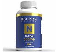 German Pharma NAD+ Capsules - High Strength 500mg Supplement for Cellular Energy & Longevity - 60 Vegan Capsules - Supports Cognitive Clarity & Healthy Ageing - Made in UK