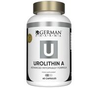German Pharma Urolithin A 500mg - 1000mg per Serving - High Strength Postbiotic Supplement - 60 Vegan Capsules (30 Servings) - UK Made, GMP Certified