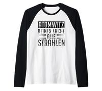 German Physics Pun Atomwitz Radiation Humor Raglan Baseball Tee