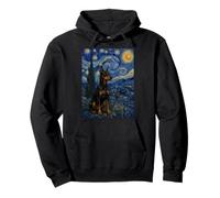 German Pinscher Dog Van Gogh Starry Night Pullover Hoodie