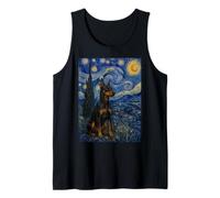 German Pinscher Dog Van Gogh Starry Night Tank Top