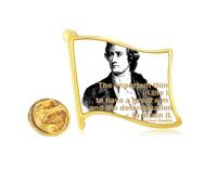 German Poet Dramatist Goethe Golden Metal Flag Lapel Pin Badge