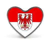 German Region of Brandenburg Flag Funny Lapel Pins Heart Button Brooch Badge Pin Hat Clothes Bag Jewelry for Men Women