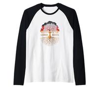 German Roots - Germany Flag Colors Family Tree Souvenir Raglan Baseball Tee