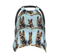 German Shepherd 1 Print Baby Car Seat Covers, Breathable Nursing Cover Breastfeeding Cover, Stroller Covers, Multi-use Infant Carseat Canopy, Baby Boys Girls Newborn Essentials