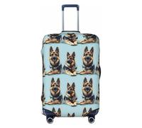 German Shepherd 1 Print Travel Luggage Covers, Washable Suitcase Covers Protector for Luggage 18-32 Inch High Elasticity, Black, Medium