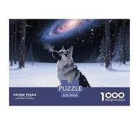 German Shepherd 1000 Jigsaw for Adults Puzzles Beautiful Decoration Puzzle Fun Challenging Cute Pet Dog Brainteasing Adults Jigsaw Puzzle 70x50cm/1000pcs Educational Games
