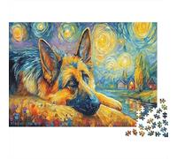 German Shepherd 1000 Pc Premium Jigsaw Puzzle for Adults Decompression Educational Game Wall Decoration And Gifts 52x38cm/1000pcs