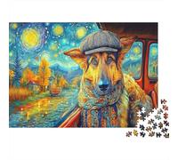 German Shepherd 1000 Pc Premium Jigsaw Puzzle for Adults Educational Decompression Game Wall Decoration Gift Idea 52x38cm/1000pcs