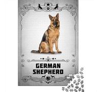 German Shepherd 1000 Piece Jigsaw Puzzle for Adults, 70x50cm/1000pcs, White Cardboard Pieces, Relaxing Indoor Activity And Family Time