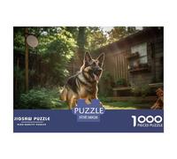 German Shepherd 1000 Piece Jigsaw Puzzle for Adults And Kids - Pet Dog Includes Whimsies, Challenging, Family Activity, 'What Happens Next' 38x26cm/1000pcs