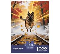 German Shepherd 1000 Piece Jigsaw Puzzle For Adults Challenging Game Stress Relief Puzzle Cultivate The Spirit of Teamwork for Family Decorations 38x26cm/1000pcs
