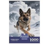 German Shepherd 1000 Piece Jigsaw Puzzle For Adults Challenging Game Stress Relief Puzzle Cultivate The Spirit of Teamwork For Adults Gifts 70x50cm/1000pcs