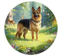 German Shepherd 1000 Piece Jigsaw Puzzle For Adults Family Challenge Toys Stress Relief Puzzle Cultivate The Spirit of Teamwork For Adults Gifts 1000pcs (67.5x67.5cm)