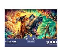 German Shepherd 1000 Piece Jigsaws for Adults Fun, Challenging & Brainteasing Beautiful Home Decoration Challenge High Difficulty 38x26cm/1000pcs