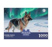German Shepherd 1000 Piece Paper Jigsaw Puzzles Wildlife Colourful Beautiful Decoration for Adults And Kids 38x26cm/1000pcs