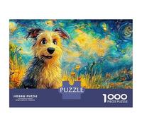 German Shepherd 1000 Piece Premium Cardstock Jigsaw Puzzle Set for Adults Kids Smiling Pet Dog DIY Jigsaw Puzzle Educational Game Decompression Best Gift Idea 70x50cm/1000pcs