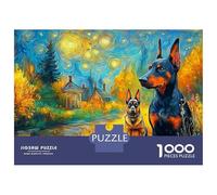 German Shepherd 1000 Piece Premium Jigsaw Puzzle Set for Adults And Kids，majestic Pet Dog,Stress Relief Brain Training Fun Present Activity Home Decor 52x38cm/1000pcs